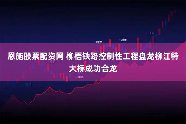 恩施股票配资网 柳梧铁路控制性工程盘龙柳江特大桥成功合龙